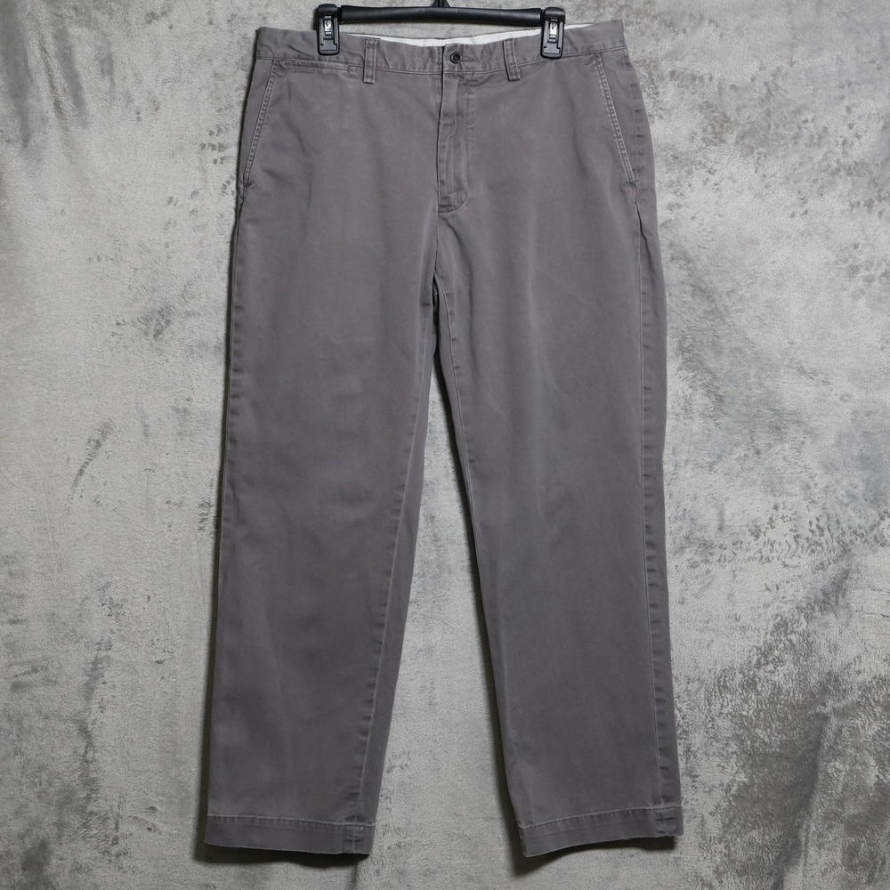Polo‎ Ralph Lauren Pants Mens 35x31 Gray Chino Straight Leg Cotton Twill